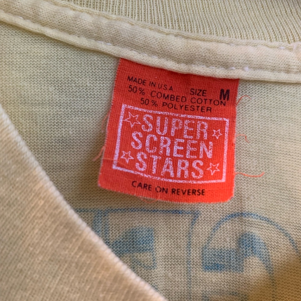 Rare 1981 Rolling Stones CRISiS TEAM Tangerine Bowl single stitch tee shirt - Picture 5 of 5